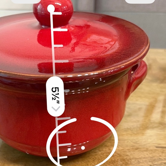 - Red orange terracotta casserole dish with cover Vulcania...